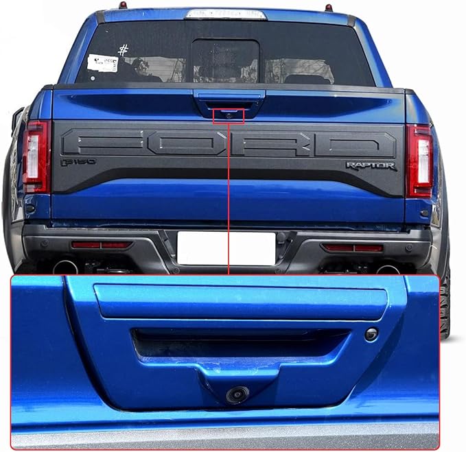 YULU AHD Backup Camera, Night Vision 140° Rear View Angle for Ford F150/F250/F350/F450 2015-2020 (18-20 F150)