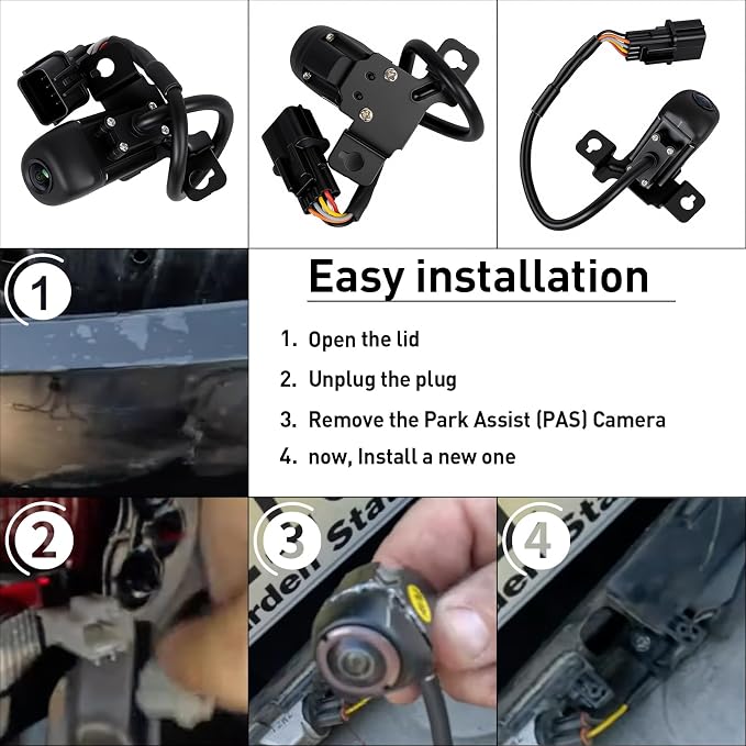 957602W640 Park Assist PAS Camera Compatible with Hyundai Santa Fe 2017-2018.