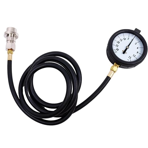 TU-32-6 6.6L Diesel Fuel Pressure System Test Kit Compatible with GM Duramax Diesel Engines, with 6-ft Hose and 3-1/2" Gauge, 30 inHg~15 PSI
