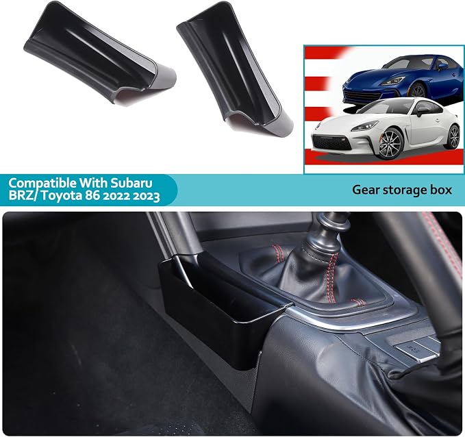 CHEAYAR Central Control Side Storage Box Compatible With Subaru BRZ 2022 2023 2024, Toyota 86 2022 2023 2024, Gear Shift Organizer Tray Interior Accessories (Left Side)