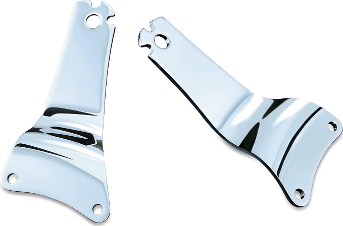 Kuryakyn 1666 Multi-Purpose Driver/Passenger Seat Backrest Component: Fixed High Mounts for 2009-13 Harley-Davidson Touring Motorcycles, 1 Pair, Chrome