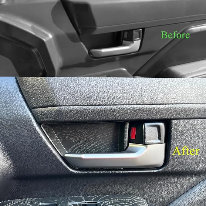 ABS Door Handle Inner Bowl Cover & Window Lift Panel for Toyota Tacoma 2024 2025 2026 Interior Accessories Center Console Decor Trim Frame