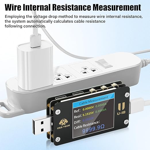 Diymore 2 in 1 Type C USB Tester USB Multimeter USB C Power Mester Tester USB-C Testers DC 4-24V 6A 1.77-inch Multi-Function Voltage and Current Meter QC/PD Protocol Trickle Charger Quick Charge