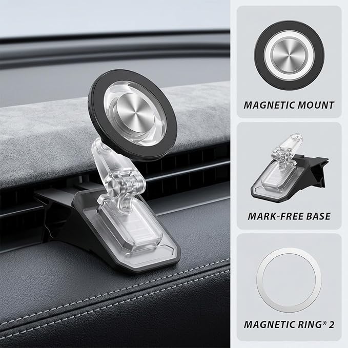 Tesla Model 3/Y Accessories Car Seat Back Hooks and Magnetic Car Phone Holder