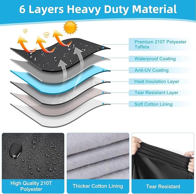 Motorcycle Cover Waterproof for BMW R1300GS/R1250GS/F900GS/Adventure with Trunk Model, Heavy Duty Outdoor Sun Rain UV Dust All Weather Protection Motorbike Cover with Soft Cotton Lining & Lock Hole