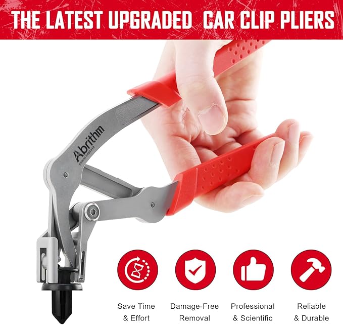 Car Clip Pliers, Panel Clip Removal Pliers, Professional Plastic Fastener Removal Tool for Removing Automotive Fasteners Clips Without Damage