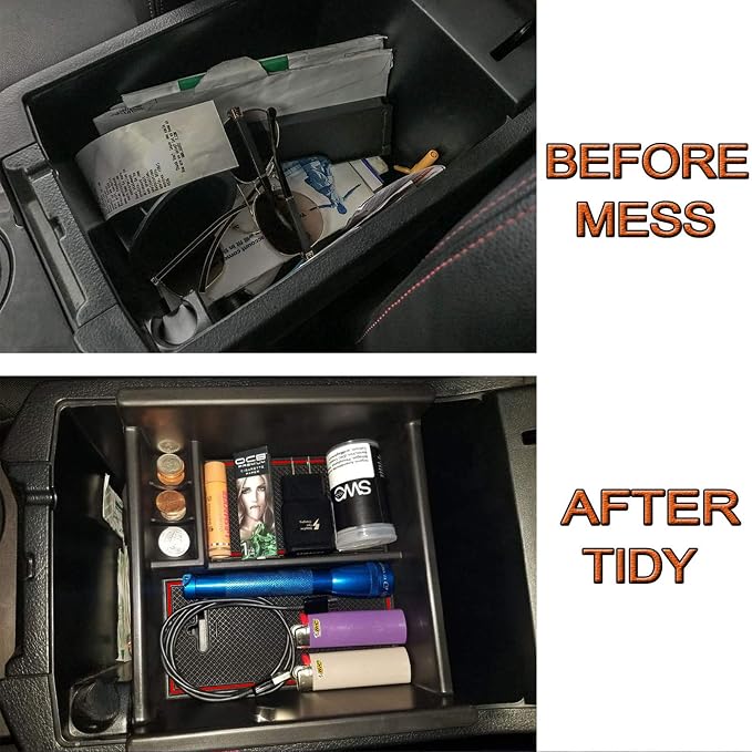 JKCOVER Center Console Organizer Tray (RED) and Armrest Cover Compatible with Toyota 4Runner 2010 2011 2012 2013 2014 2015 2016 2017 2018 2019 2020 2021 2022 2023 Toyota 4Runner Accessories