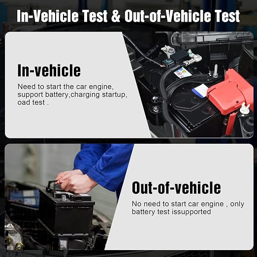 Car Battery Tester with Printer 100-2000 CCA 6V 12V 24V ELMCONFIG BM800 Battery Load Tester with Car Cranking and Charging System Analyzer Scan Tool for Cars, Trucks & Motorcycles (3PCS Thermal Paper)