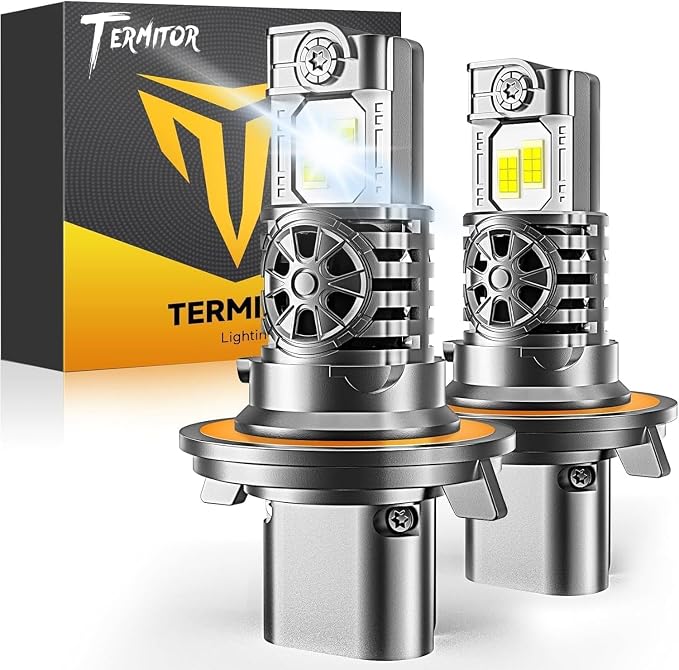 Termitor 2026 Latest Advanced H13 9008 Fog Light Bulb for Off-road Only | 80,000LM Brightness, 8.5k+ Hrs Lifespan, 6500K Cool White, 1:1 Size 9008 H13 Fog Light Bulbs, 3min Install, Pack of 2