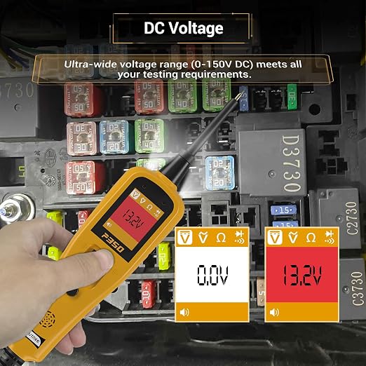 Car Automotive Power Circuit Breaker Probe Kit Tester Short Finder Tool Alternative Bsttery Electrical Fuse AC DC Voltage Tester Test Light Wire Break Locator Analyzer Tracer Pen Accessories 12v 24v