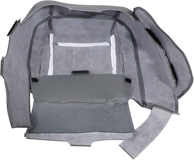 SecosAutoparts 4pcs Front Driver & Passenger Side Replacement Leather Bottom & Top Seat Cover Gray Compatible with Dodge Ram 1500 2500 3500 Laramie 2006 2007 2008 2009