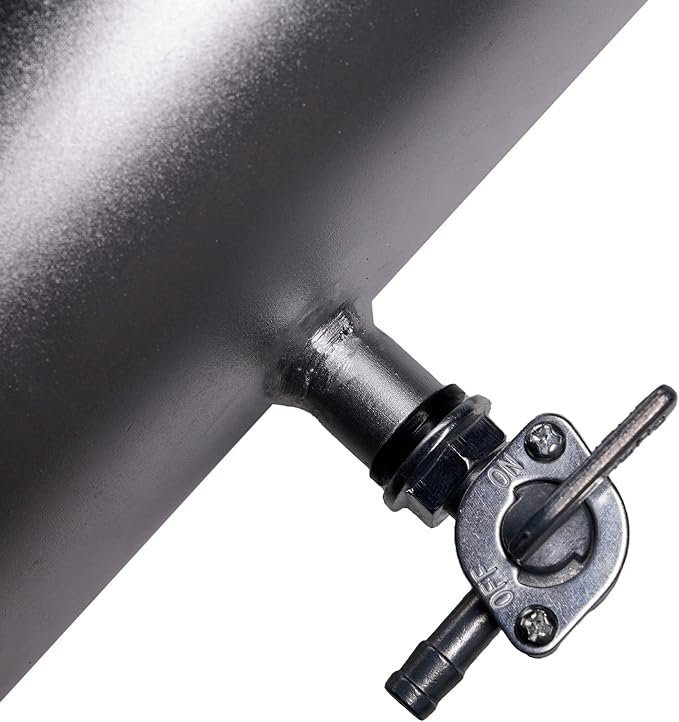 JMCHstore Aluminum Mini bike Gas Fuel Tank Cylinder 4x11'' for Coleman Baja Montser Mega moto Predator Hemi non 212 Engine, Massimo Axis RealTree Motovox Mototec Dirt Gas Bike, Go Kart Parts (Silver)