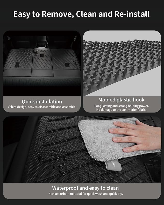 JOWUA Rear Seats Back Cover for Tesla 2020-2023 Model Y, TPE Material Easy to Clean