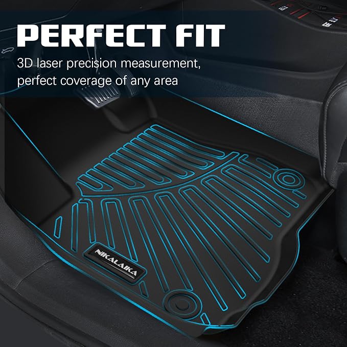 Floor Mats & Trunk Mat & Backrest Mat Custom Fit for 2015-2019 Ford Explorer 7 Seats Cargo Mat All Weather TPE Rubber Protection Waterproof Floor Liners 2015 Ford Explorer Accessories,Black