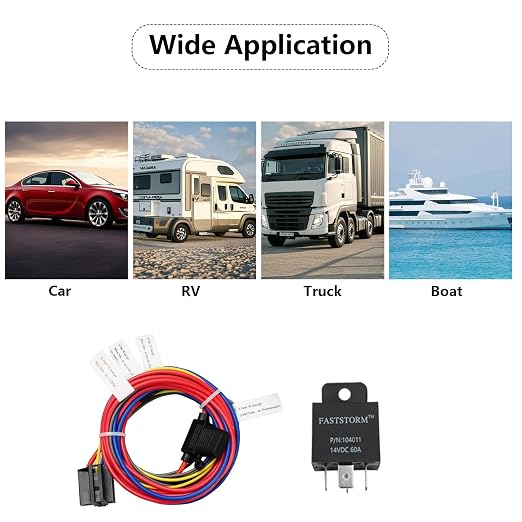 Dual Electric Fan Relay Kit Electric Radiator Fan Kit Temperature Sensor Switch 185 On 175 Off Automotive Wiring Kit 60 Amp Cooling Fan Relay Switch Kit 4 Pin Waterproof Relay Kit