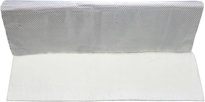 AC PERFORMANC Reduce Radiant Heatshield Armor 4' Long x 3.28' Wide x 1/2" Thick Exhaust Pipe Multipurpose Heat Shield, Fiberglass Laminated Aluminum