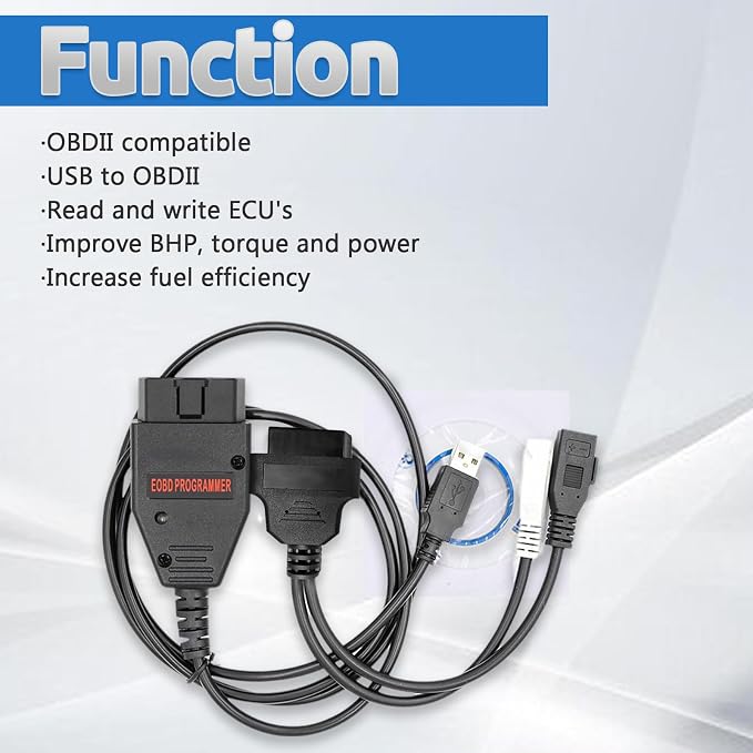 for Galletto 1260 Cable with OBD2 Adapter for Old Audi Vehicles,OBD Diagnostic Tool for Diesel TDi HDI JTD and Petrol Cars,EOBD ECU Flasher Programmer Read&Write Car ECU Fits Vag Series Tuning Tool