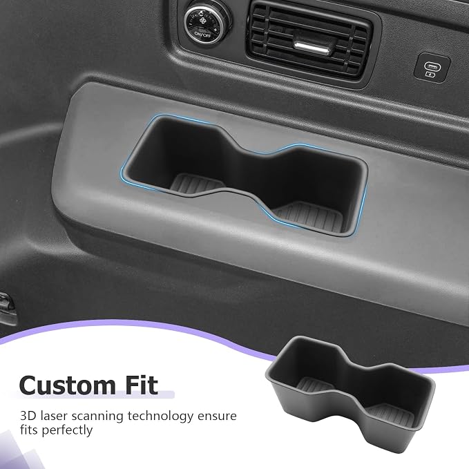 LUWU 2025 2026 Santa Fe Rear Third Row Cup Holder Compatible with Santa Fe 2024 2025 2026 Interior Accessories Premium TPE Center Console Cup Holder Spill-Proof, Easy Install & Clean, 2-Pack
