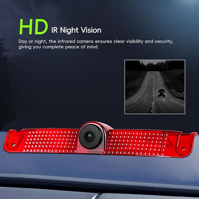 Car Brake Light Rear View Backup Camera for Chevy Express Van 2003-2017 / GMC Savana Van 2003-2017 Top Rear Brake Light Camera HD IR Night Vision Reversing Camera IP67 Waterproof