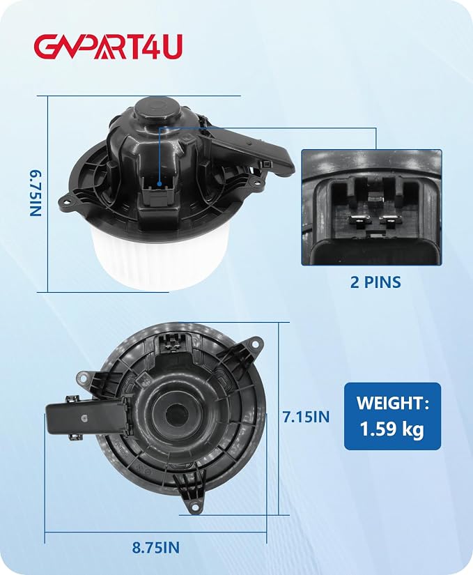 Front Blower Motor 700237 for Ford 2009 2010 2011 2012 2013 2014 F150, 2009-2014 2015 2016 2017 Ford Expedition Lincoln Navigator, AC Heater Blower Motor