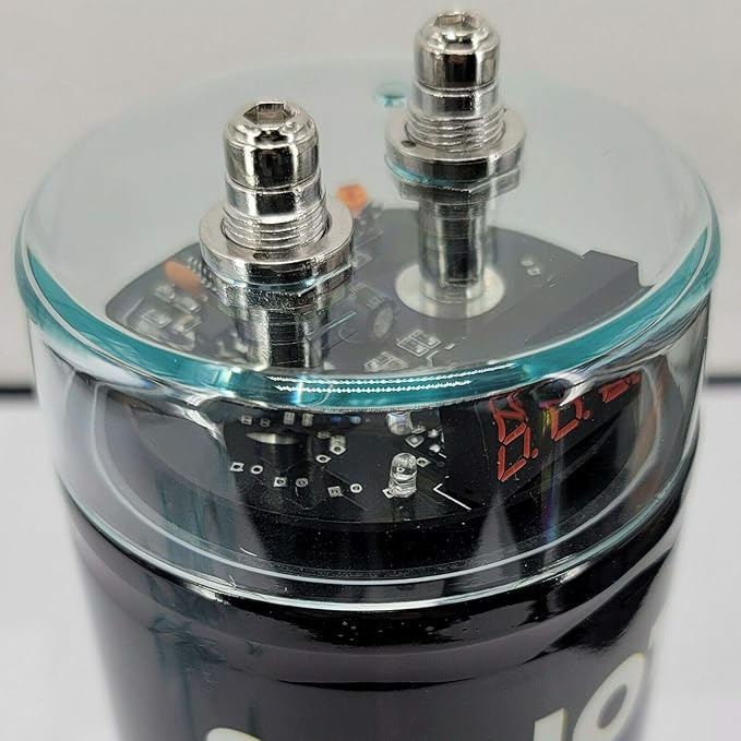 AUDIOTEK 3.5 Farad Round Capacitor, 12 Volts, 3500 Watts, Digital Voltage Display, Chrome Plated Battery Post, Car Audio Capacitor