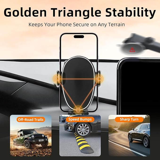 Car Phone Holder for Ford Explorer (2020-2023 2024),Dashboard Phone Mount,360 Phone Holder Rotating,Hands Free Mobile Holder,Car Mount for iPhone,Samsung & Android,2022 Explorer Interior Accessories