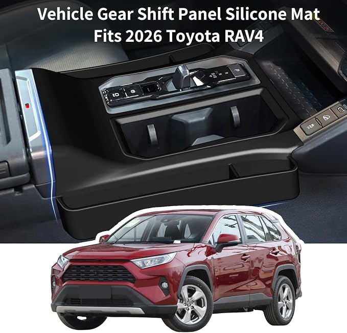 Central Control Silicone Gear Shift Panel Trim Cover Fits for RAV4 2026 Gear Shift Control Anti-Scratch Panel Protective Cover for RAV4 Accessories