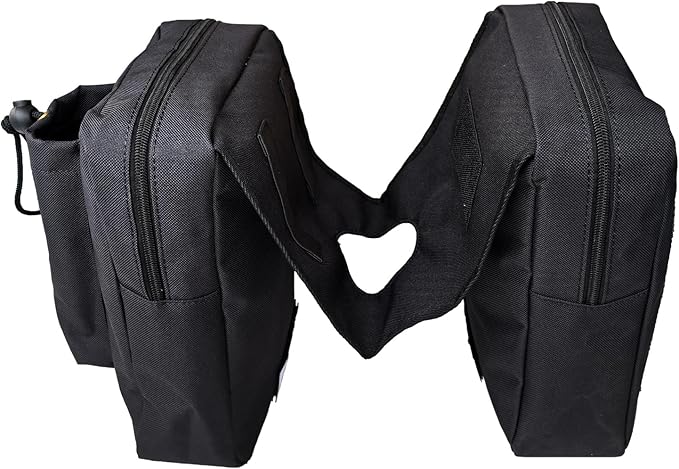 ATV Tank Bag Saddle Bag Waterproof Motorcycle Bag Compatible with Snowmobile Sportsman Scrambler FourTrax Grizzly UTV Hanging Storage Bag Black