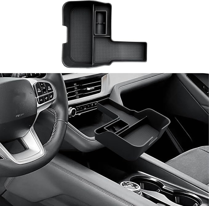 ECOZEN 2025 Explorer Center Console Organizer - For 2025 Ford Explorer Console Organizer Storage Tray With Removable Coin Slot - Compatible with 2025 Explorer Interior Accessories ABS - Not For 2026