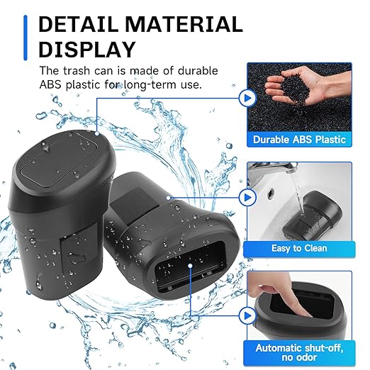 SXCY 2PCS for Toyota Crown Signia Trash Can for 2022-2024 2025 Toyota Crown Signia Accessories Front Door Side Trash Can [OEM-Fit] Garbage Bin Waterproof Leak-Proof Trash Bin w/Lid Odor-Free Storage