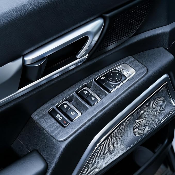 Window control panel cover,For Kia Telluride 2020 2021 2022 2023 2024 2025 2026, power windows trim - gray wood grain Accessories(For SX, SX-Prestige X-Line, SX-Prestige X-Pro, SX-Prestige, X-Line)