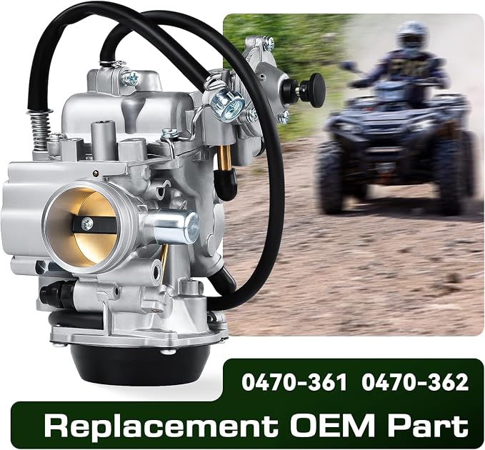 0470-361 Carburetor Carb w/Diaphragm Cover for Arctic Cat 400 2x4/4x4 1998-2001 Bearcat 454 4x4 1998 500 4x4 1998-2000 (Exclude Auto Edition) 0470-362
