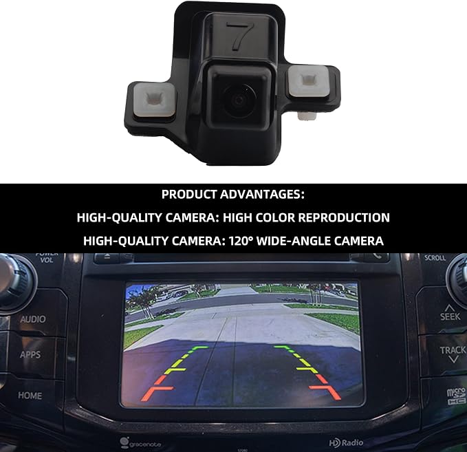 Dasbecan Backup Camera Replacement Compatible with Toyota 4Runner 2016 2017 2018 2019 2020 2021 Replaces# 86790-35061 590-939