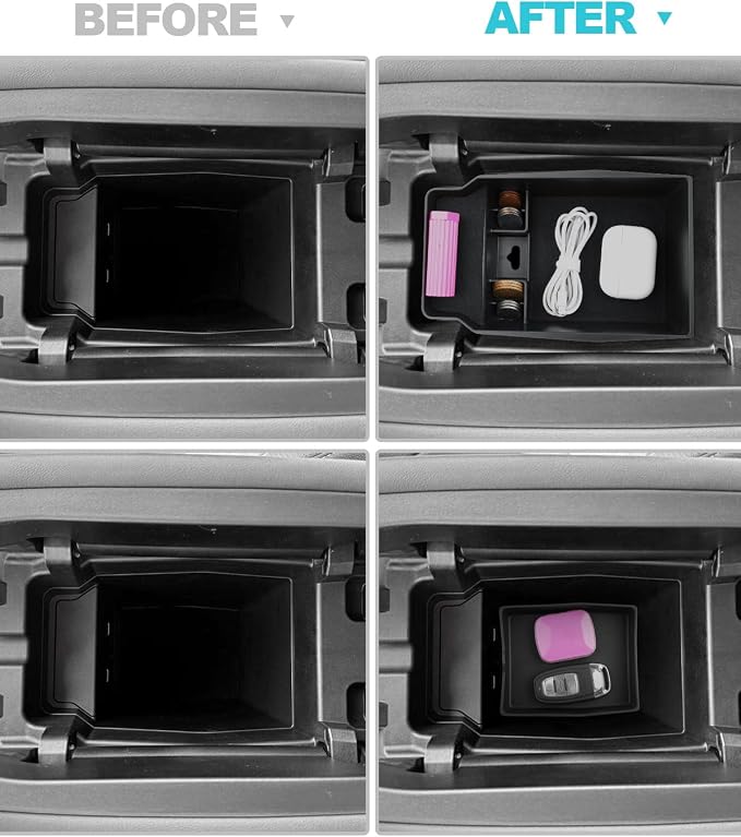 CDEFG 2Pcs for 2026 Mazda CX5 Center Console Organizer & Bottom Tray | for 2026 Mazda CX-5 (S/Select/Preferred/Premium/Premium Plus) Accessories Middle Console & Under Armrest Storage Tray