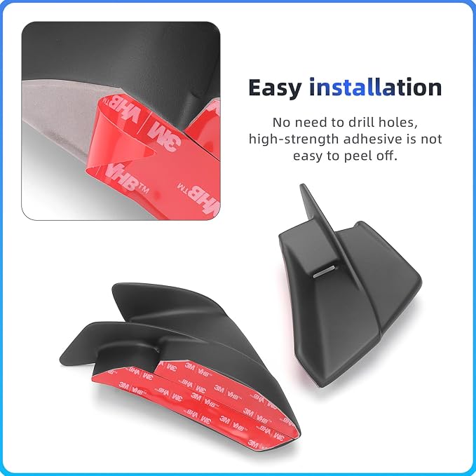 Motorcycle Winglets Wind Deflector Fairing Kits for Kawasaki Ninja ZX-4RR ZX-4R ZX-25R 2019-2024 Side Spoiler Wings Trim Exterior Adhesive Accessories (Green)
