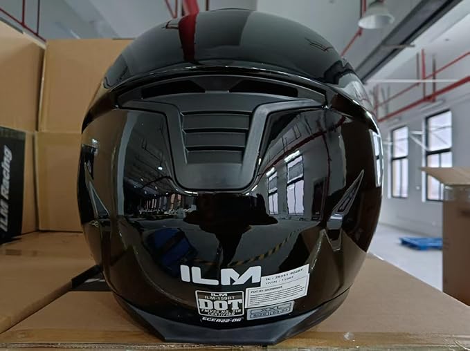 ILM 159BT Bluetooth Modular Motorcycle Helmet 2-3 Riders Intercom Full Face Flip up Casco DOT with Face Mask (GlossBlack, 2XL)