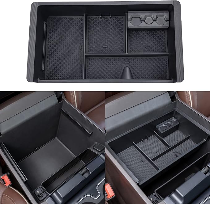 JKCOVER Haft-size Tray and Under Seat Vent Deflectors Compatible with 2014-2018 Chevy Silverado/GMC Sierra 1500, 2015-2019 Chevy Silverado/GMC Sierra 2500/3500 HD Accessories