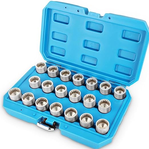 BELEY 20PCS Wheel Lock Nut Key Kit for Porsche & VW Touareg - Anti-Theft Lug Nut Remover Tool Set with Screw Remover