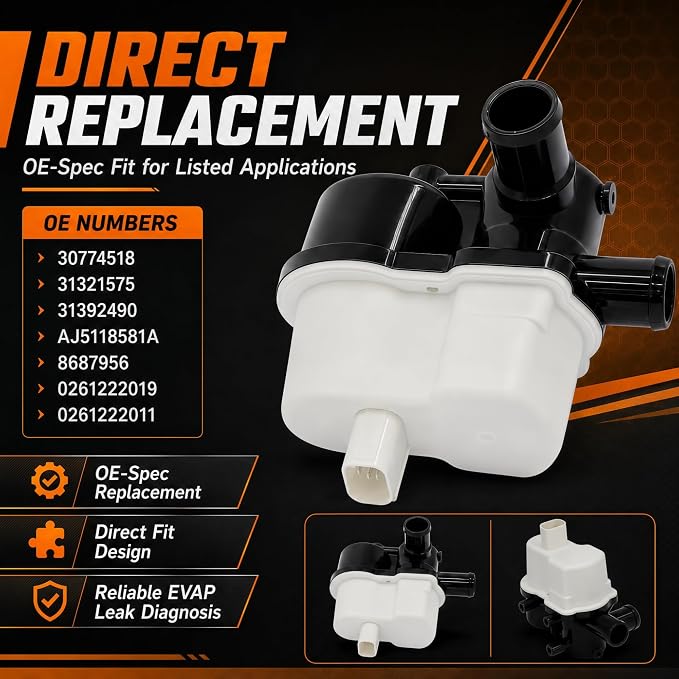EVAP Fuel Vapor Leak Detection Pump LDP DMTL for Mazda 5 6 MX-5 CX-7 MPV 2002-2014, Volvo XC90 S60 XC60 V70 XC70 1998-2018 OE AJ5118581A 30774518