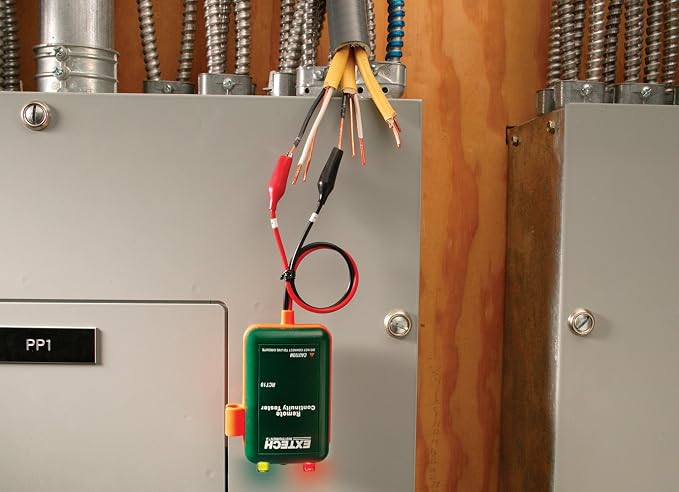 Extech CT20 Remote and Local Continuity Tester with Remote Probe, Audible Tone, Long-Distance Cable Testing, LED Indicators, Hands-Free Operation for Electrical, HVAC, Telecom and Low-Voltage Work | Detachable remote probe, one-person cable testing, LE...