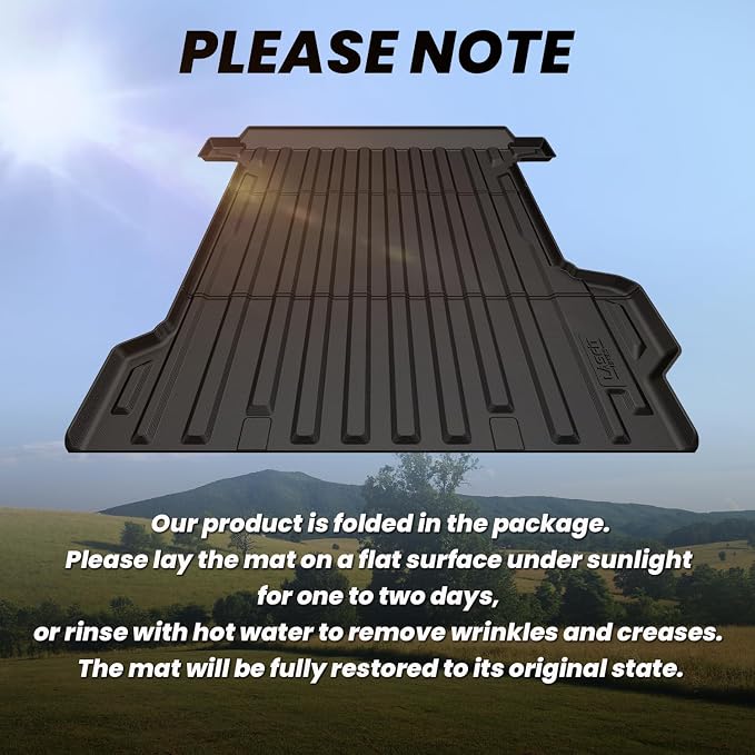 LASFIT Truck Bed Mat for Chevrolet Chevy Silverado EV/GMC Sierra EV 2024-2026 5.9FT Only (Fit with Multi-Flex Midgate, Not Fit Without Multi-Flex Midgate) All Weather TPE Custom Fit Bed Liner
