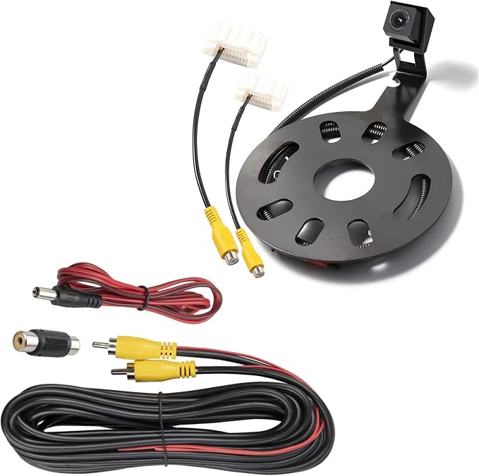 EWAY Classic 1.0 Backup Camera w/20FT RCA Extension Cable for Jeep Wrangler Spare Tire Mount 2007-2018, Rear View Reverse Camera for JK JKU Rubicon Sahara Removable Guidelines w/OEM Monitor Adapter
