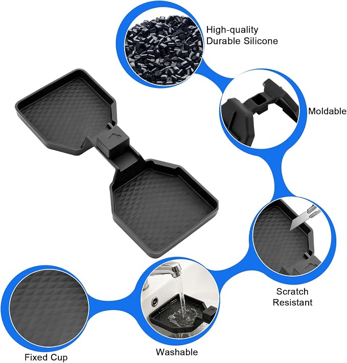 SXCY for 2025 2026 2027 Lexus TX Cup Holder Insert for 2025 2026 2027 Lexus TX Accessories Silicone Cup Holder Limiter 2024 2025 2026 2027 TX Console Drink Holder Mat Adapter Non-Slip Mat