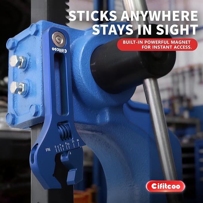 The Complete AN Fitting Kit: AN Fittings Installation Tool + Blue AN Wrench, Covers -3 to -16AN Sizes, No Damaged Fittings, Perfect for Fuel & Oil Lines