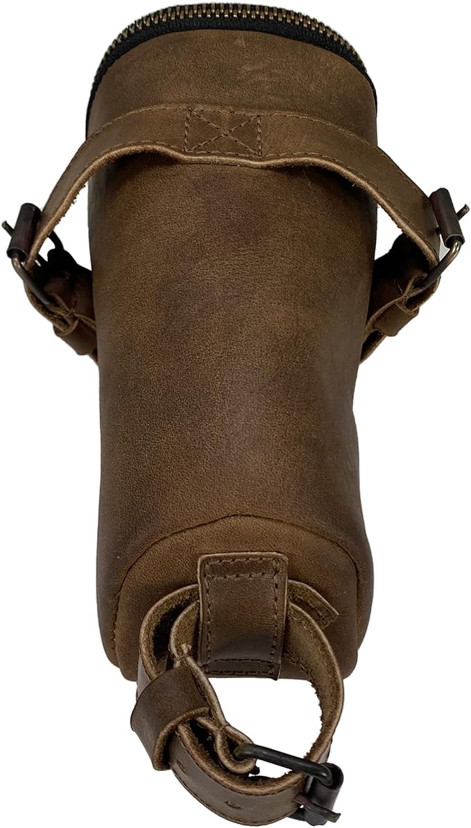 Hide & Ride, Bicycle Under Seat Pouch, Multi-functional Organizer for Commuters, Accessory Bag, Biker Essentials, Full Grain Leather, Handmade, Bourbon Brown