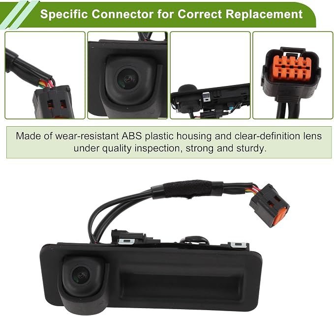 Car Park Assist Camera Rear View Backup Reverse Camera with Tailgate Handle for Hyundai Elantra 2016-2018 No.95760F0300/95760F2000/95760F2001 1 Pc