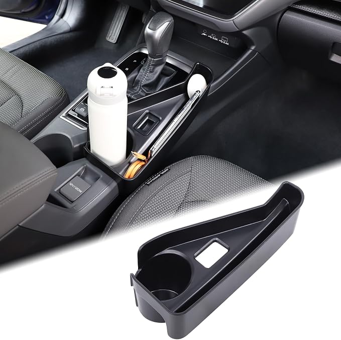 Aunginsy Center Console Storage Box Compatible with Subaru Crosstrek 2024 2025 Central Control Front Gear Shift Cup Holder Storage Organizer Tray Secondary Container Insert ABS Interior Accessories