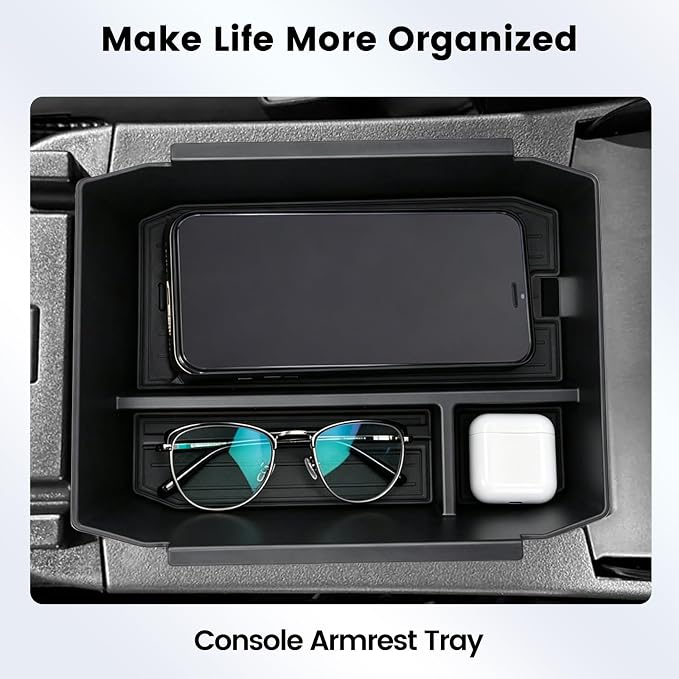 Center Console Organizer Compatible with (2PACK) 2026+ Subaru Outback Console Organizer, for 2026 Subaru Outback Console Insert Tray and Wireless Charging Pad
