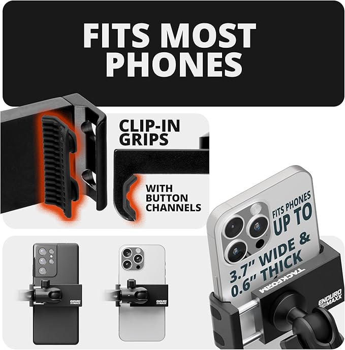Tackform Link Vent Mount Universal Phone Holder - Compatible with BlueCruise, 2021-2025 Ford F150 & Raptor, 2023-2025 Ford Super Duty | Aluminum | Zero Slip | 3.5" Arm | Yellow
