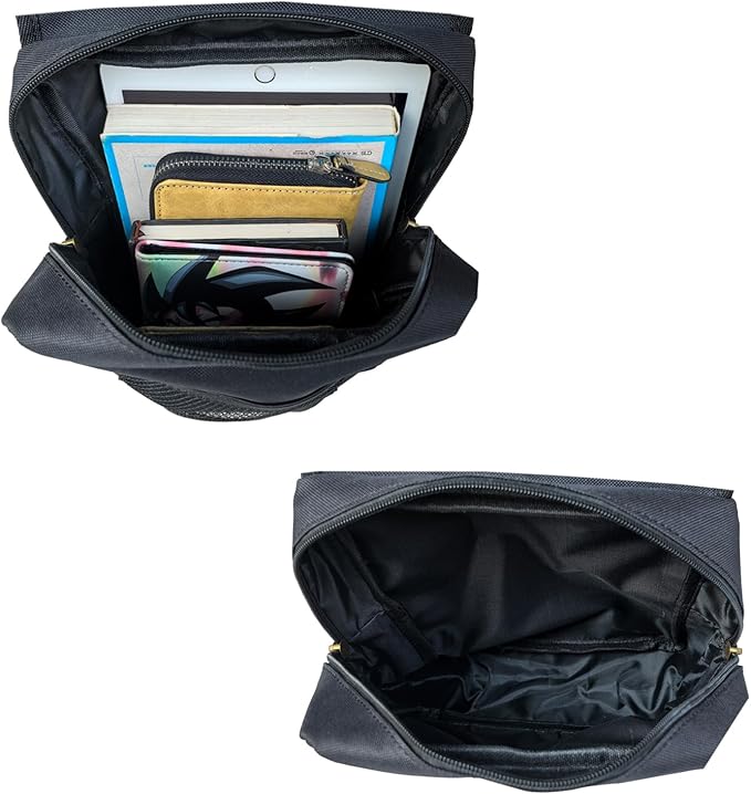 ATV Tank Bag Saddle Bag Waterproof Motorcycle Bag Compatible with Snowmobile Sportsman Scrambler FourTrax Grizzly UTV Hanging Storage Bag Black